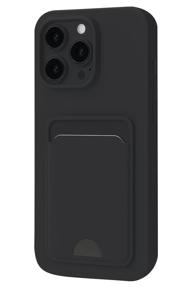Apple iPhone 16 Plus Kılıf Kelvin Kartvizitli Silikon - Siyah