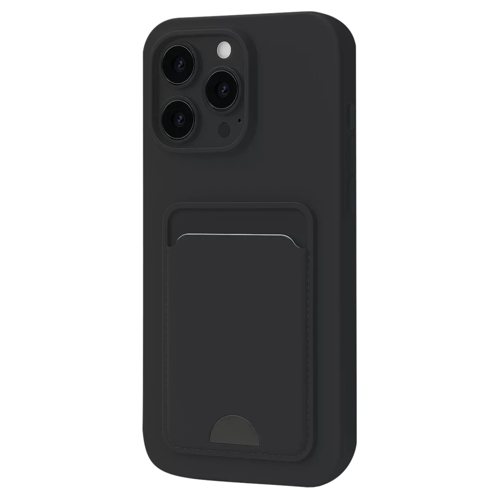 Apple iPhone 16 Plus Kılıf Kelvin Kartvizitli Silikon - Siyah