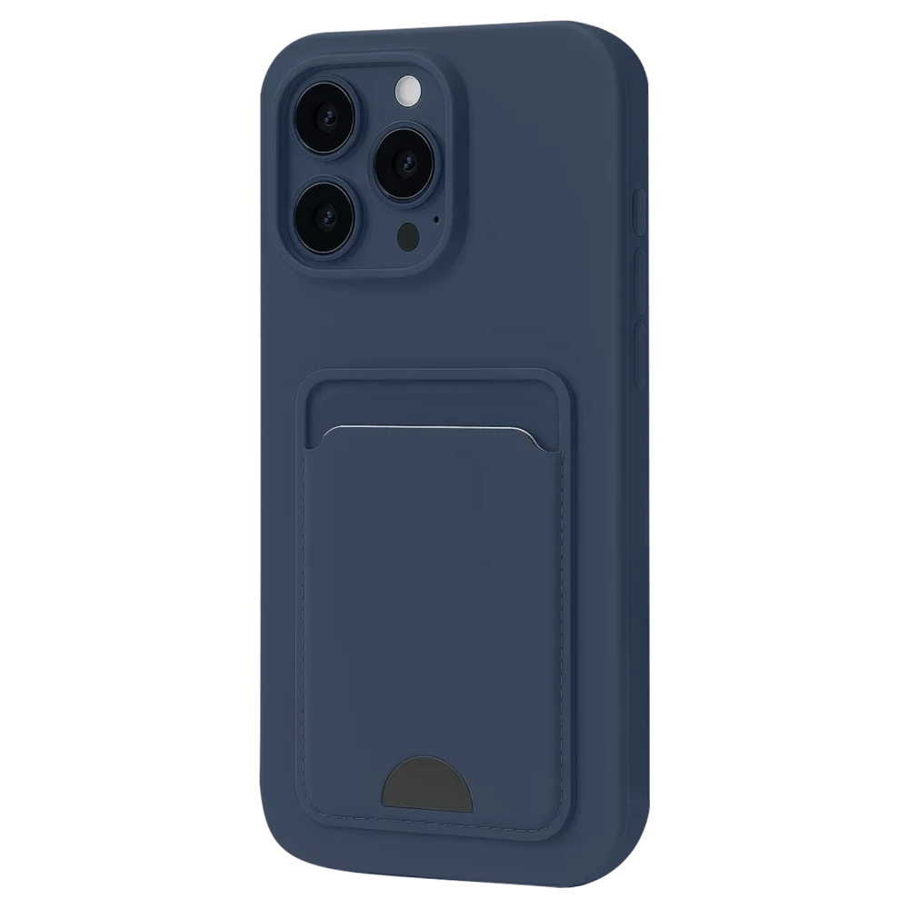 Apple iPhone 16 Plus Kılıf Kelvin Kartvizitli Silikon - Lacivert