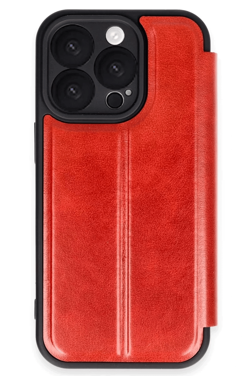 Apple iPhone 16 Pro Max Kılıf Flip Cover - Kırmızı