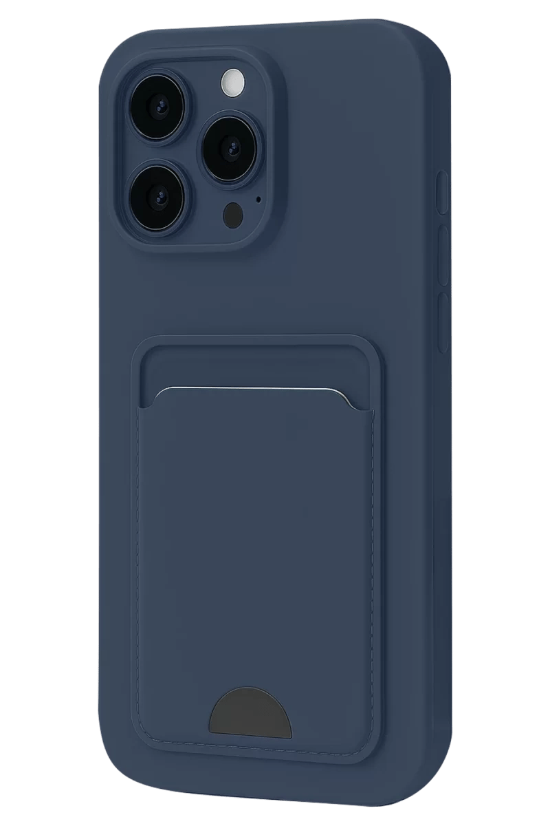 Apple iPhone 16 Pro Max Kılıf Kelvin Kartvizitli Silikon - Lacivert