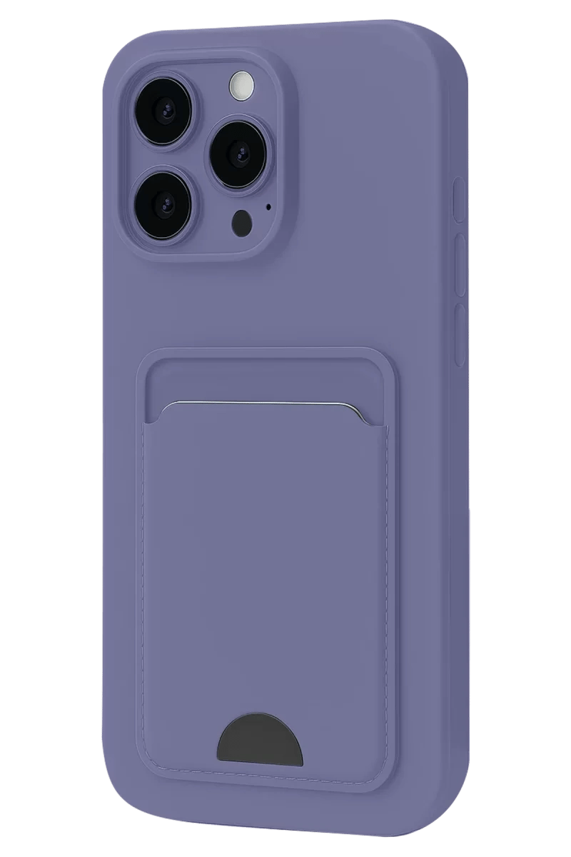 Apple iPhone 16 Pro Max Kılıf Kelvin Kartvizitli Silikon - Lila