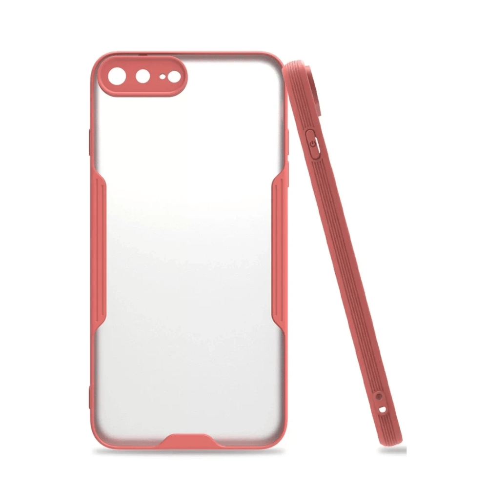 Apple iPhone 7 Plus Kılıf Platin Silikon - Pembe