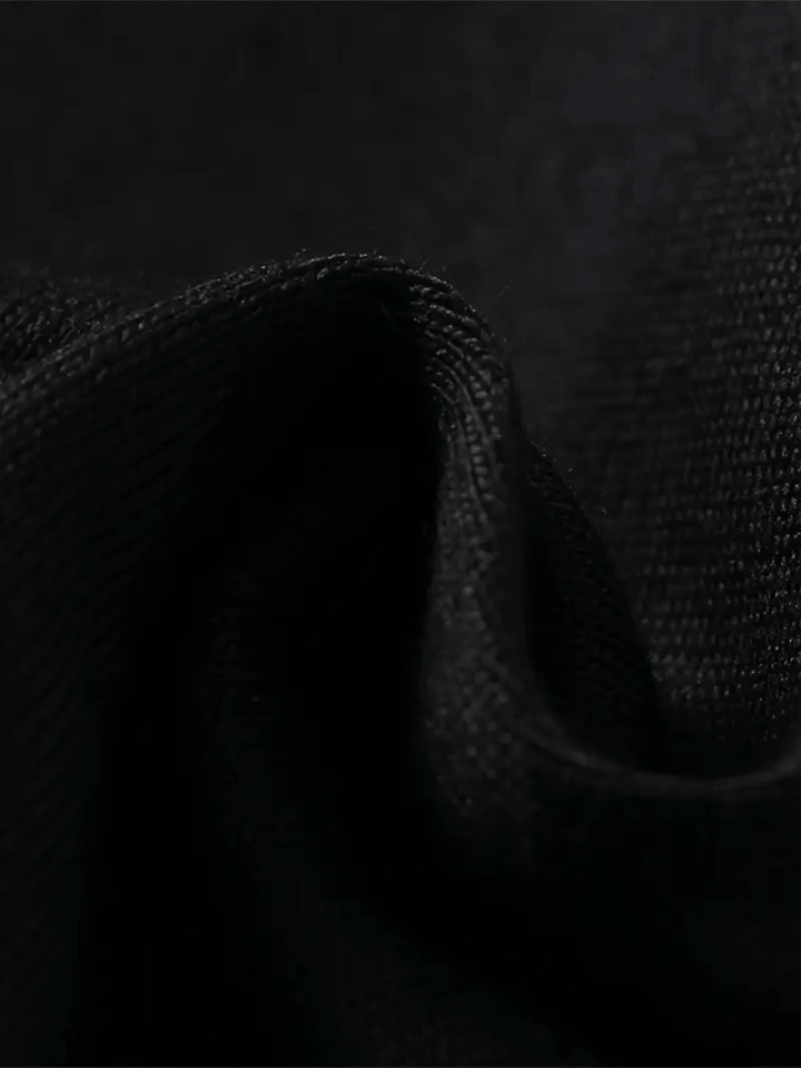 Baskılı Oversize Bisiklet Yaka T-shirt - Siyah