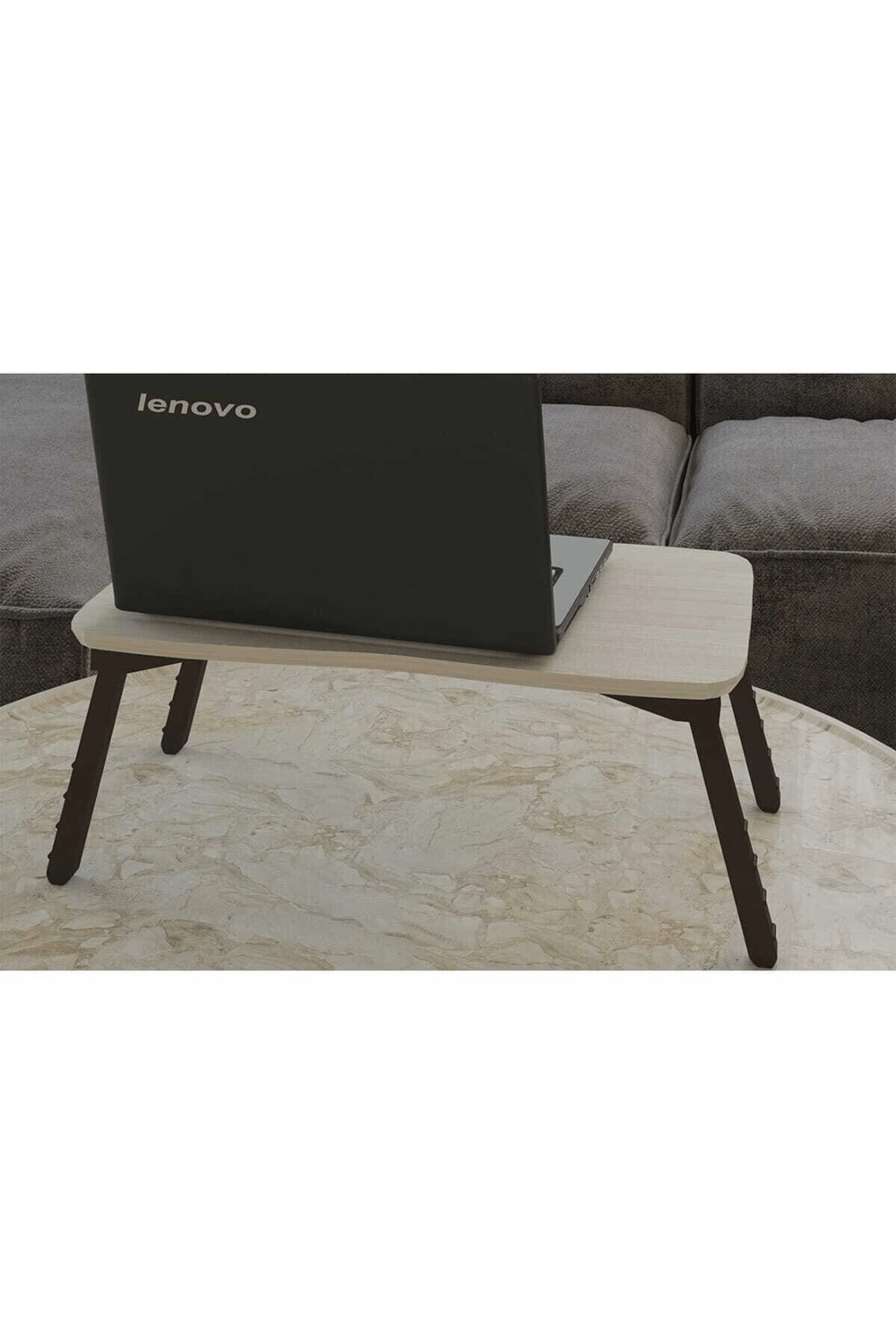Beyaz Laptop Sehpa Çalışma Kahvaltı Masası
