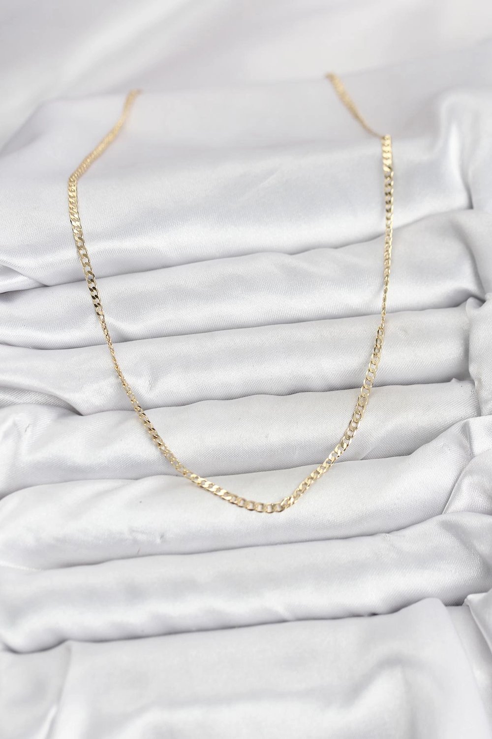 CM 14K Gold Renk Pirinç Zincir Model Kadın Kolye