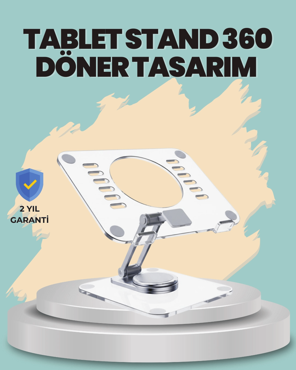 Çift Eksenli Ayarlanabilir Tablet Destek Standı