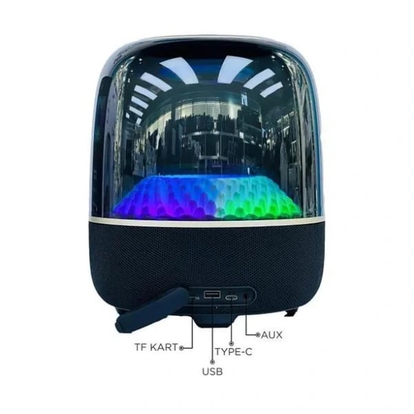 D33 Siyah Taşınabilir Kablosuz Bluetooth Hoparlör