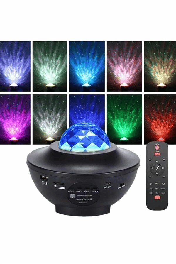 Dönen Işıklı Disko Topu Projektör Müzik Çalarlı Disco Speaker
