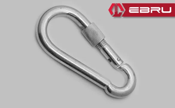 Ebru Vidalı Karabina, Kanca, Çengel 11mm - 1 Adet