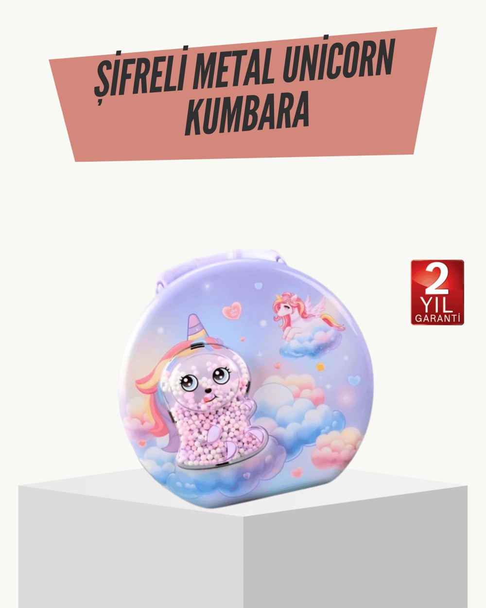 Eğitici Şifreli Çocuk Para Kasası Dayanıklı Metal