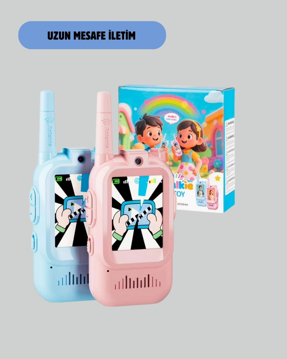Ekranlı Walkie Talkie Oyuncağı Ses ve Görüntü Destekli