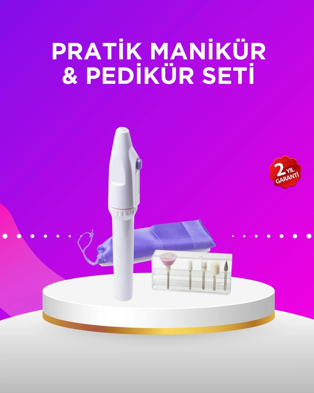 Elektrikli Manikür ve Pedikür Matkap Seti – Ayarlanabilir Hız, Ergonomik ve Sessiz