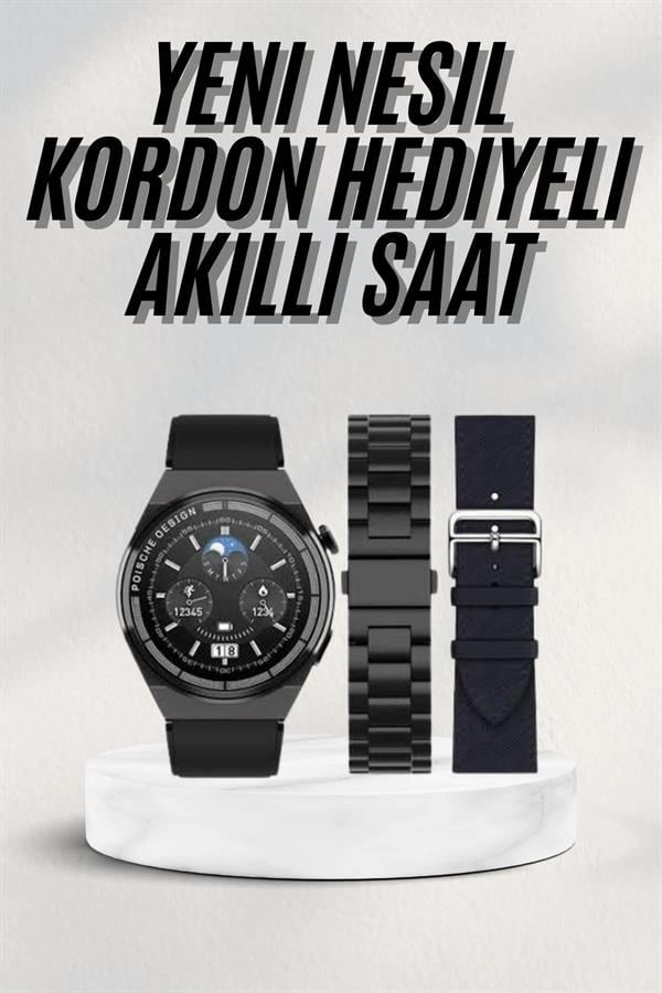 En Çok Tercih Edilen Akıllı Saat Amoled Ekran Nabız Sensörü GPS Uyumlu Adımsayar