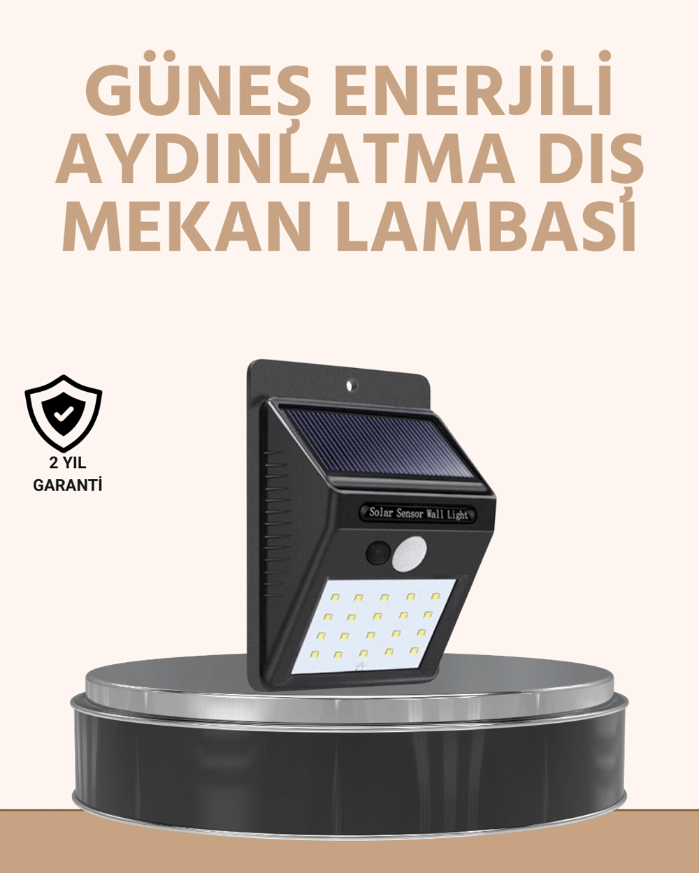 Enerji Tasarruflu ve Otomatik Sensörlü LED Güneş Işığı – Dış Mekan Uyumlu