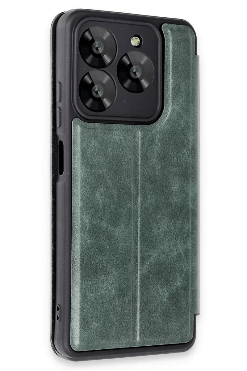 General Mobile Era 50 Kılıf Flip Cover - Koyu Yeşil