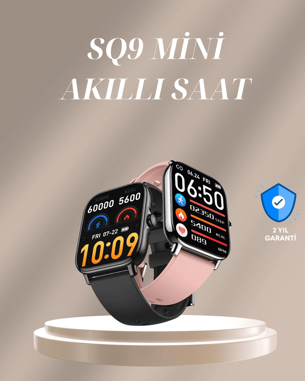 IP67 Suya Dayanıklı AMOLED Akıllı Saat Bildirim ve Sağlık Takip Özellikli