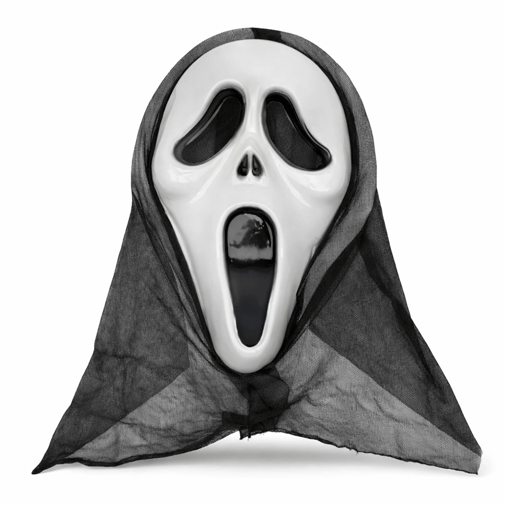 Kapşonlu Çığlık Maskesi Scream Maskesi - Hayalet Maskesi 33x21 cm