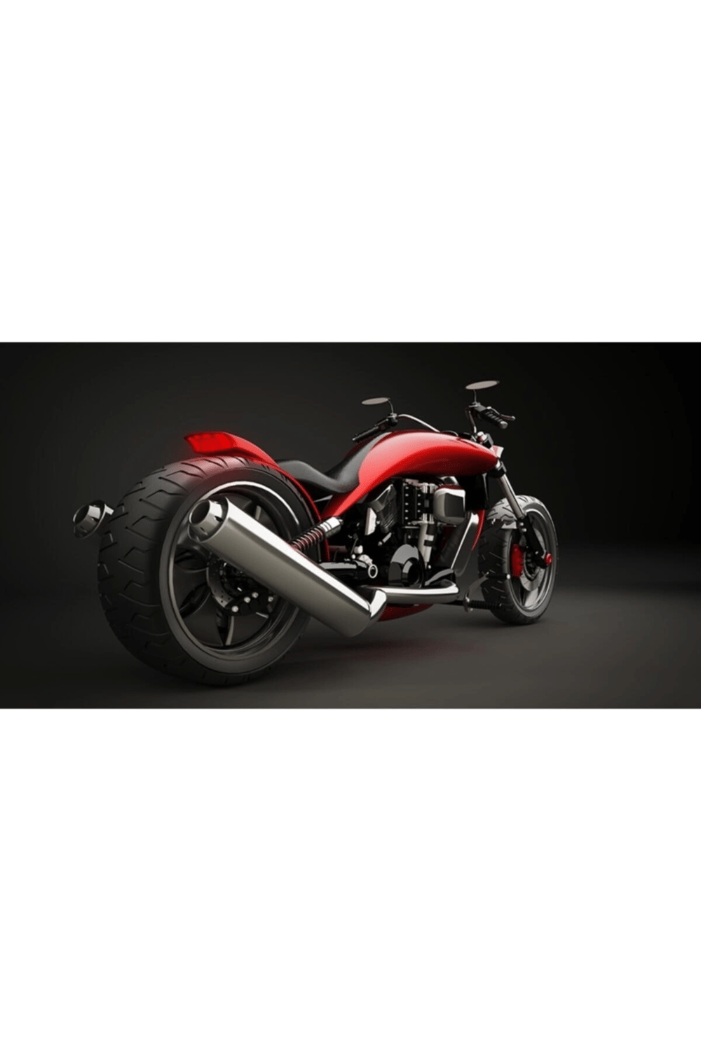 Kırmızı Naked Motor Canvas Tablo (60x120)