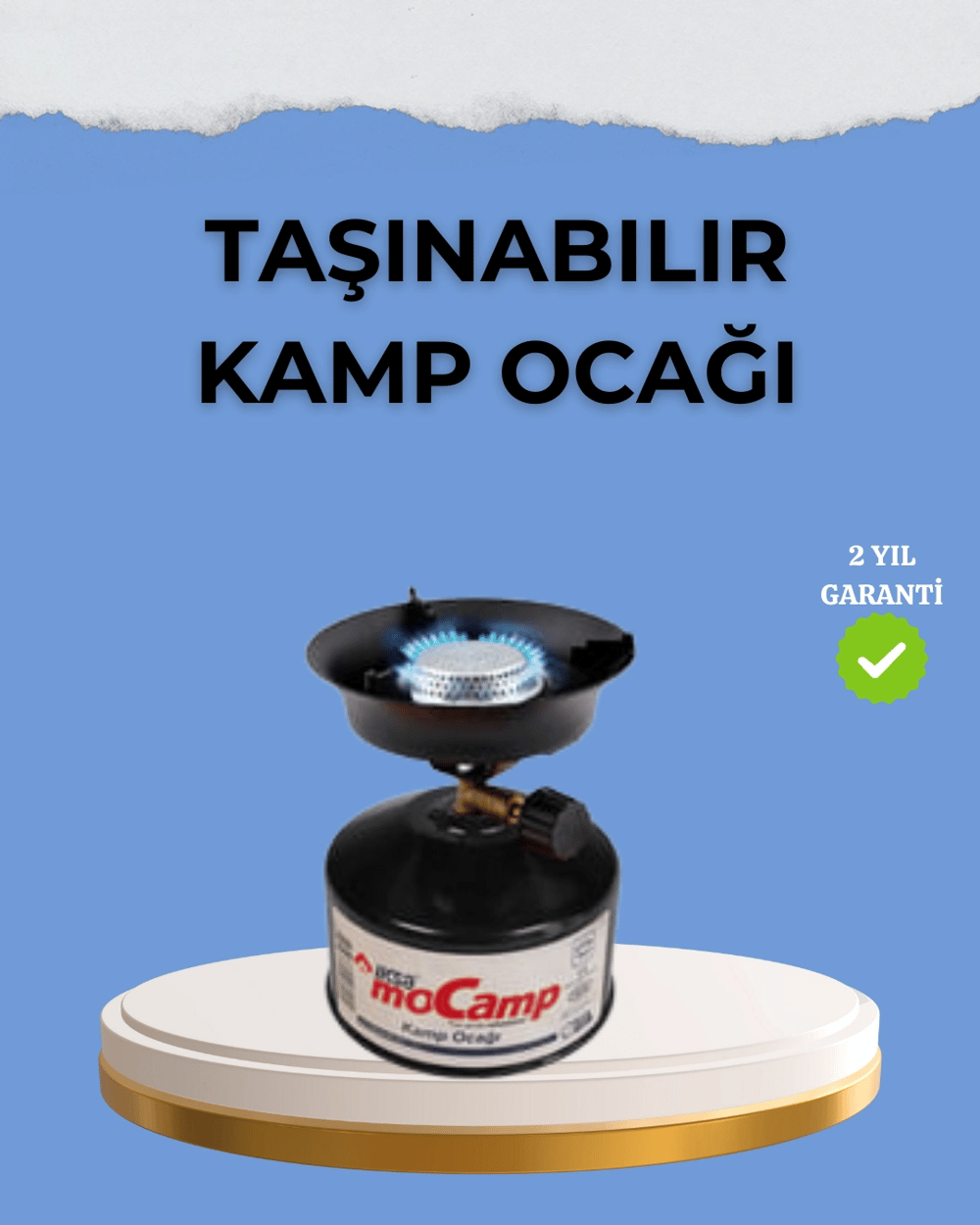 Kompakt ve Hafif Kamp Ocağı Seti Gaz Tüplü