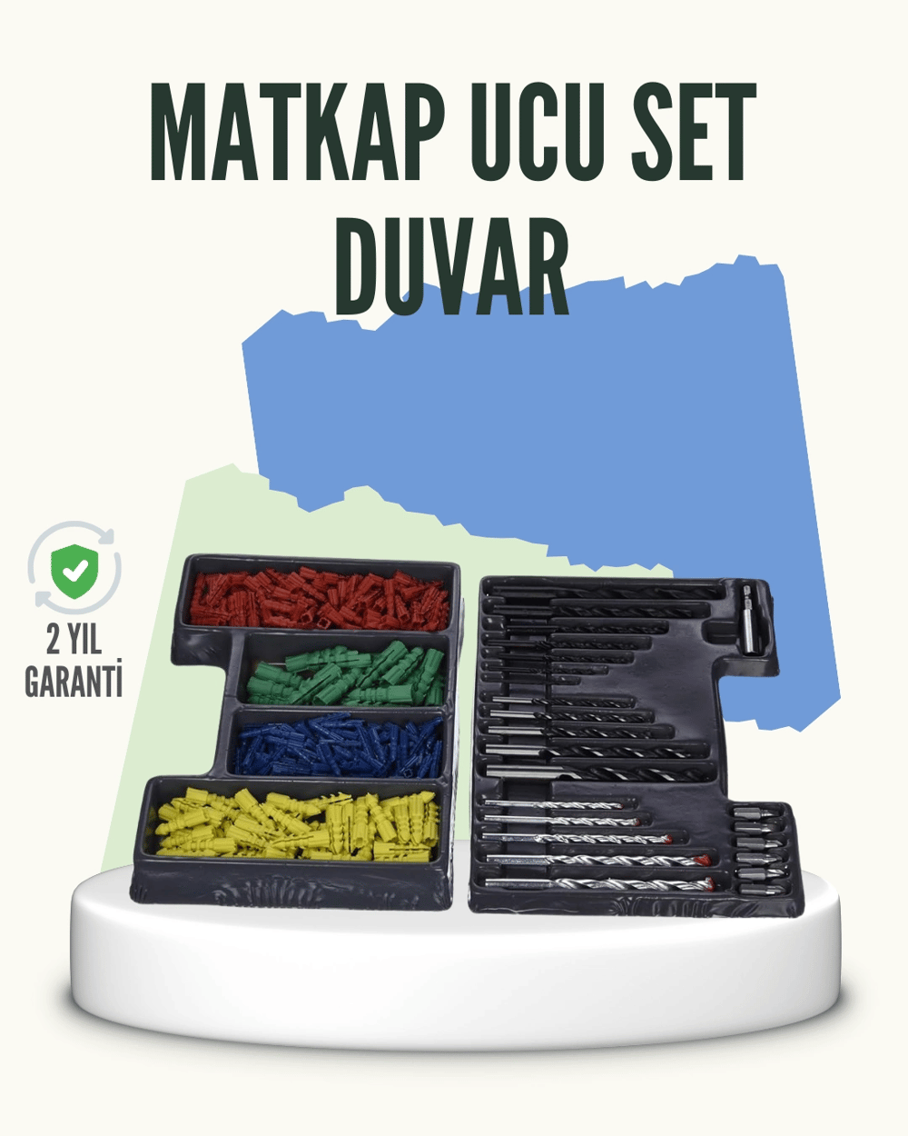 Matkap Ucu Seti 24 Parça Organizer Kutulu Ahşap Metal Beton Uyumlu