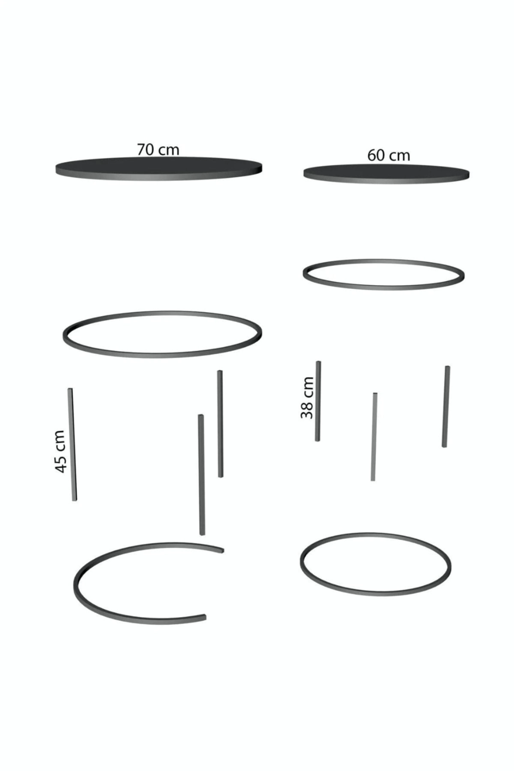 ORTA SEHPA VE ZİGON SEHPA SET İKİLİ LÜX C ZİGON BENDİR