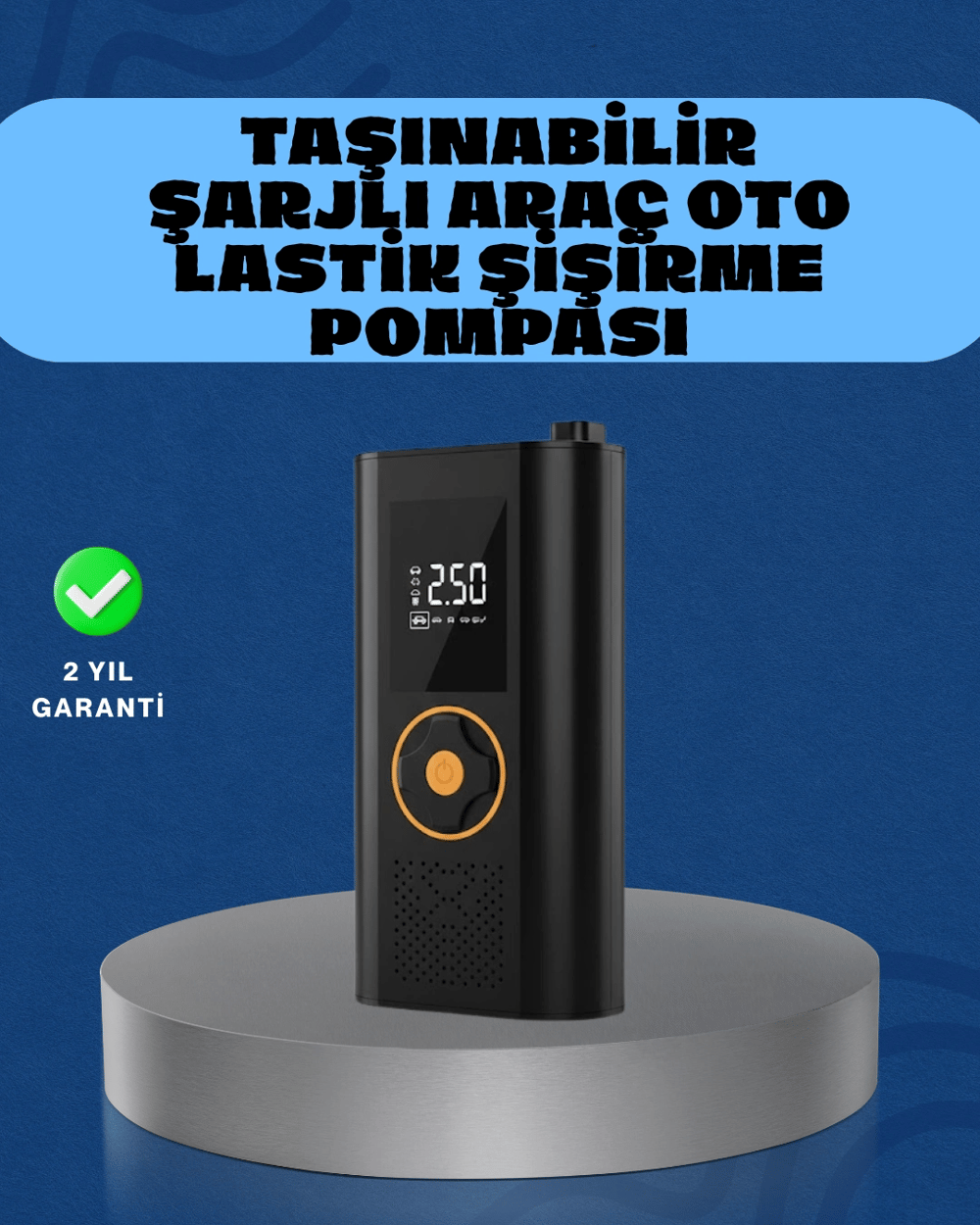 Otomatik Duran Dijital Hava Pompası Kompakt ve Taşınabilir Tasarım