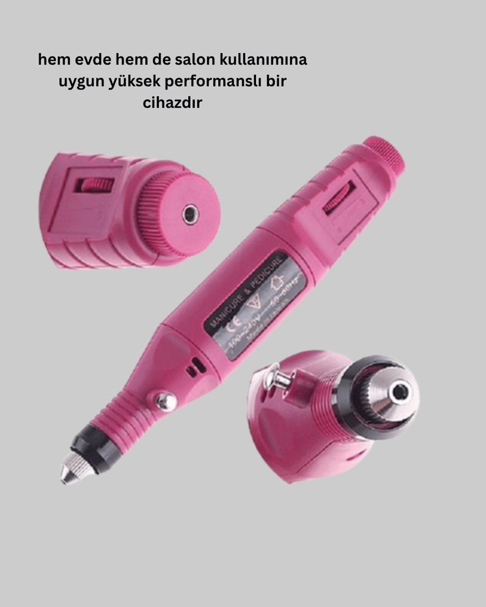Profesyonel Tırnak Manikür Aleti – Şarjlı, Ayarlanabilir Hız, Düşük Titreşim ve Sessiz Motor Teknolojisi