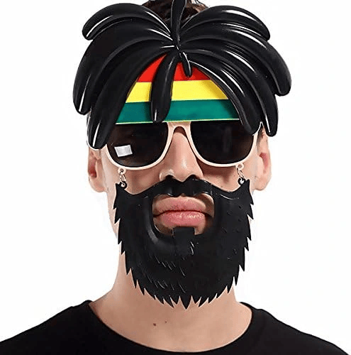 Rasta Peruklu Bob Marley Parti Gözlüğü