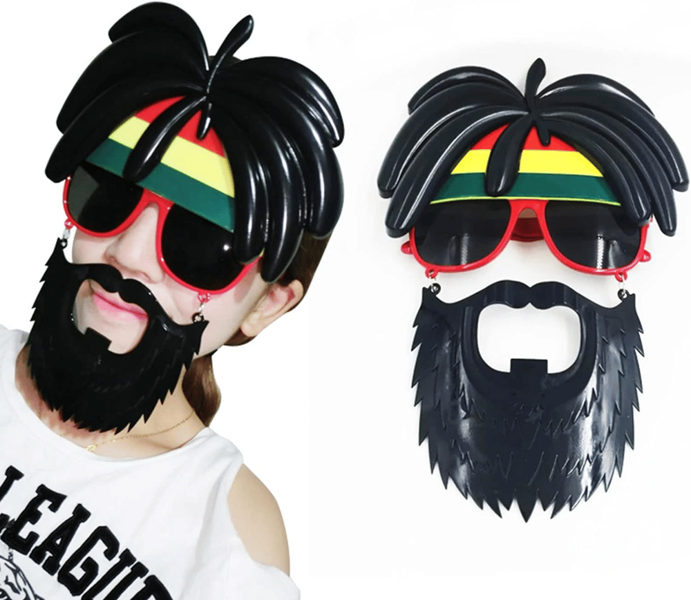 Rasta Peruklu Bob Marley Parti Gözlüğü