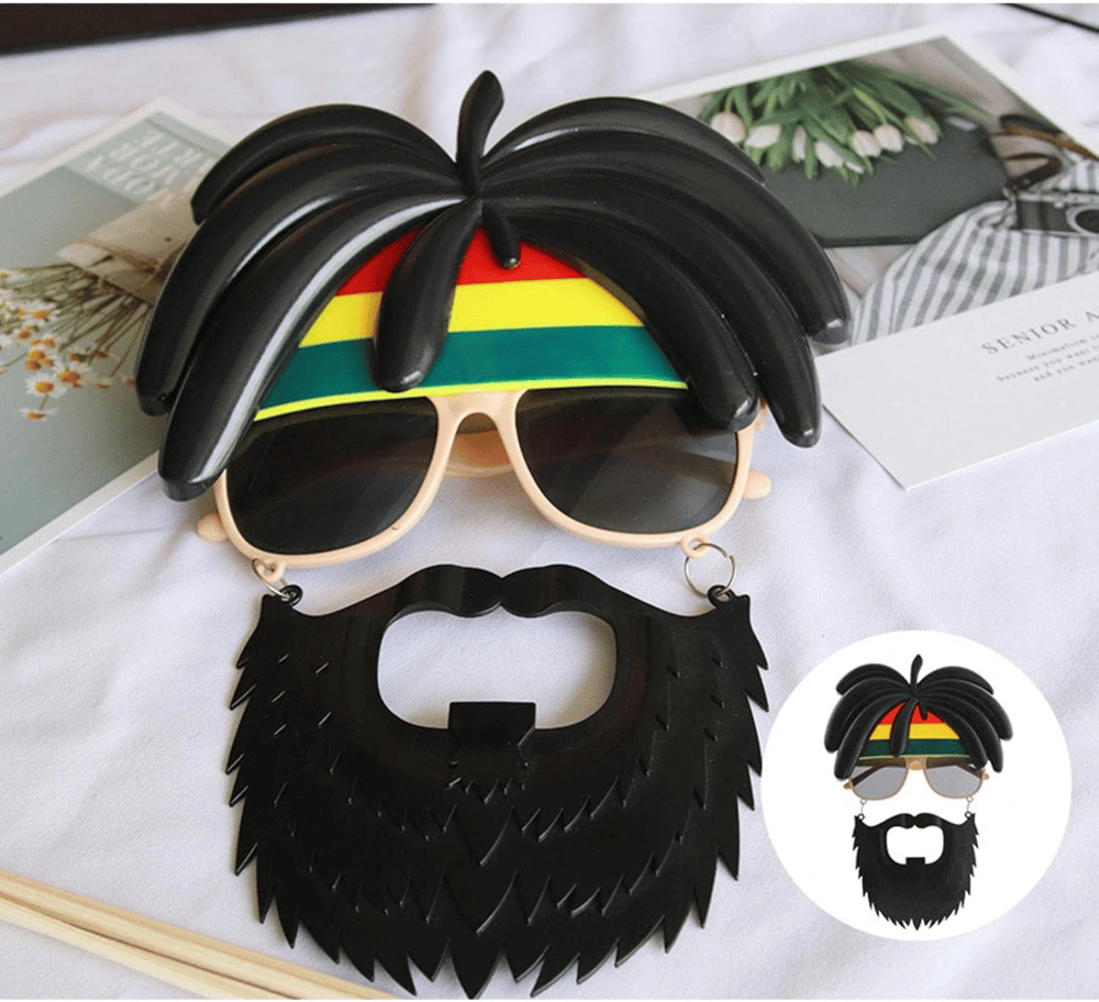 Rasta Peruklu Bob Marley Parti Gözlüğü