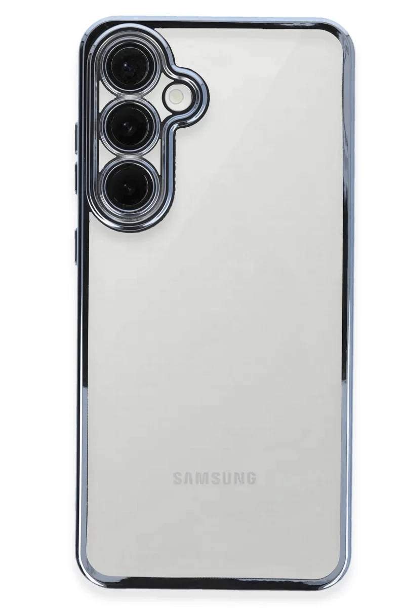 Samsung Galaxy S24 FE Kılıf Lensli Silikon - Lacivert