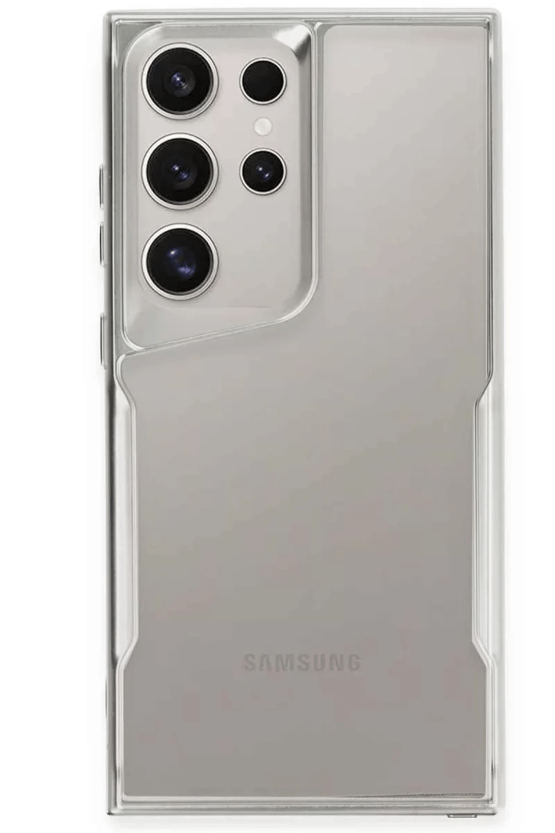 Samsung Galaxy S24 Ultra Kılıf Boyi Silikon Kapak - Gümüş