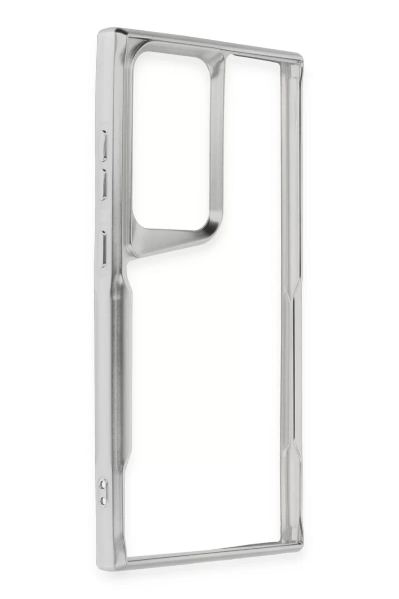 Samsung Galaxy S24 Ultra Kılıf Boyi Silikon Kapak - Gümüş