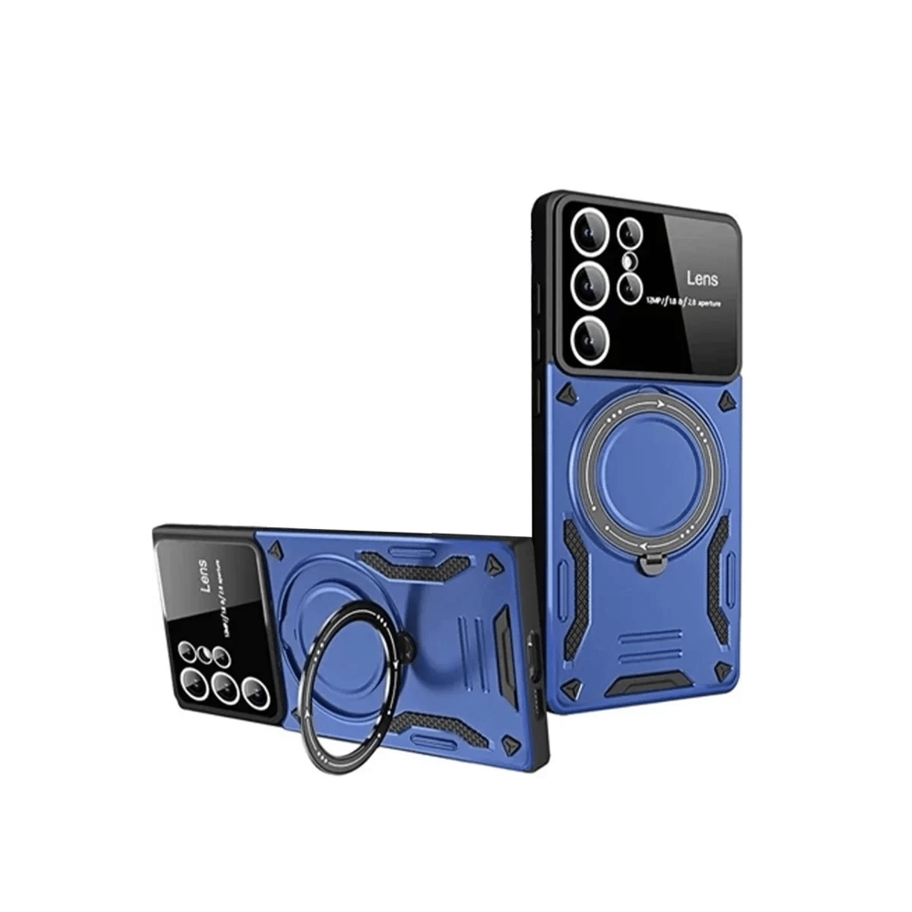 Samsung Galaxy S24 Ultra Kılıf Joy Lens Standlı Kapak - Lacivert