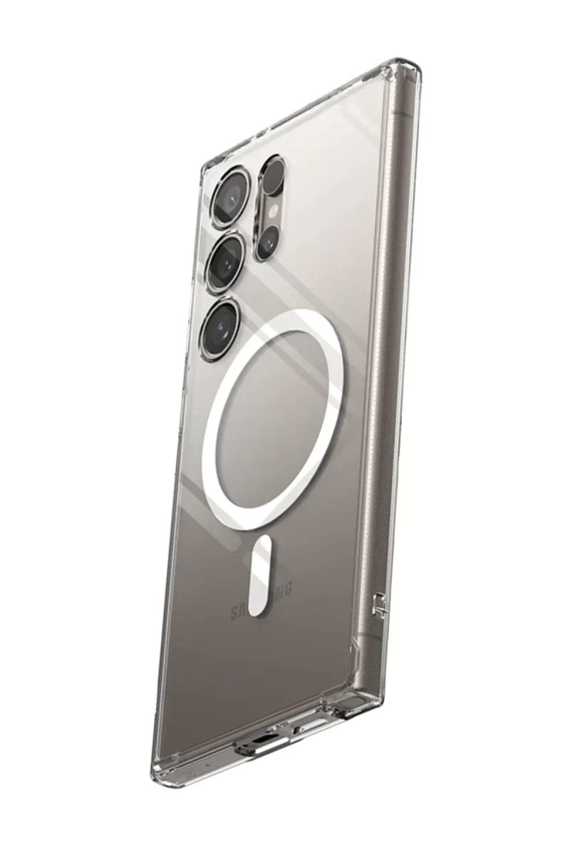 Samsung Galaxy S24 Ultra Kılıf Magneticsafe Şeffaf Silikon - Şeffaf
