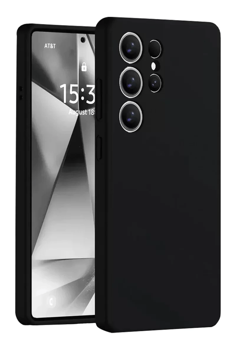 Samsung Galaxy S25 Ultra Kılıf Nano içi Kadife Silikon - Siyah