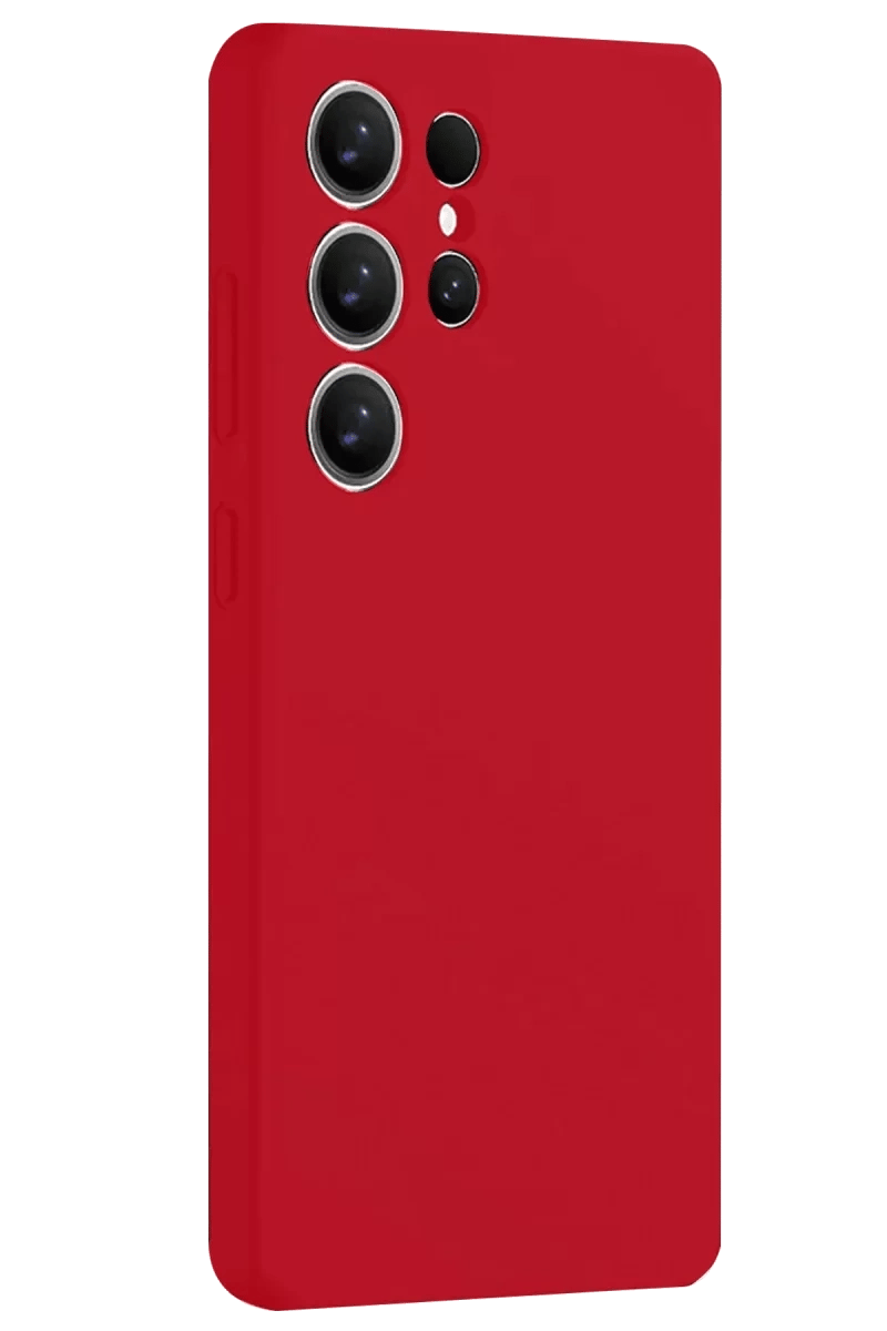 Samsung Galaxy S25 Ultra Kılıf Nano içi Kadife Silikon - Kırmızı