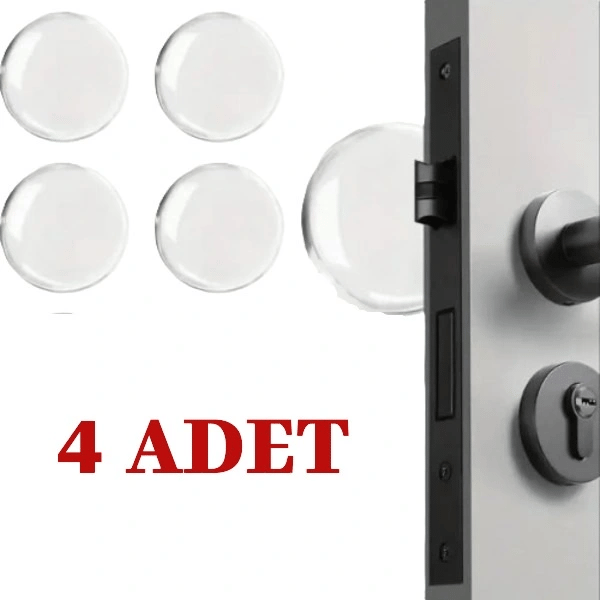 Şeffaf Silikon Mobilya ve Kapı Durdurucu Darbe Pedi 4lü Set