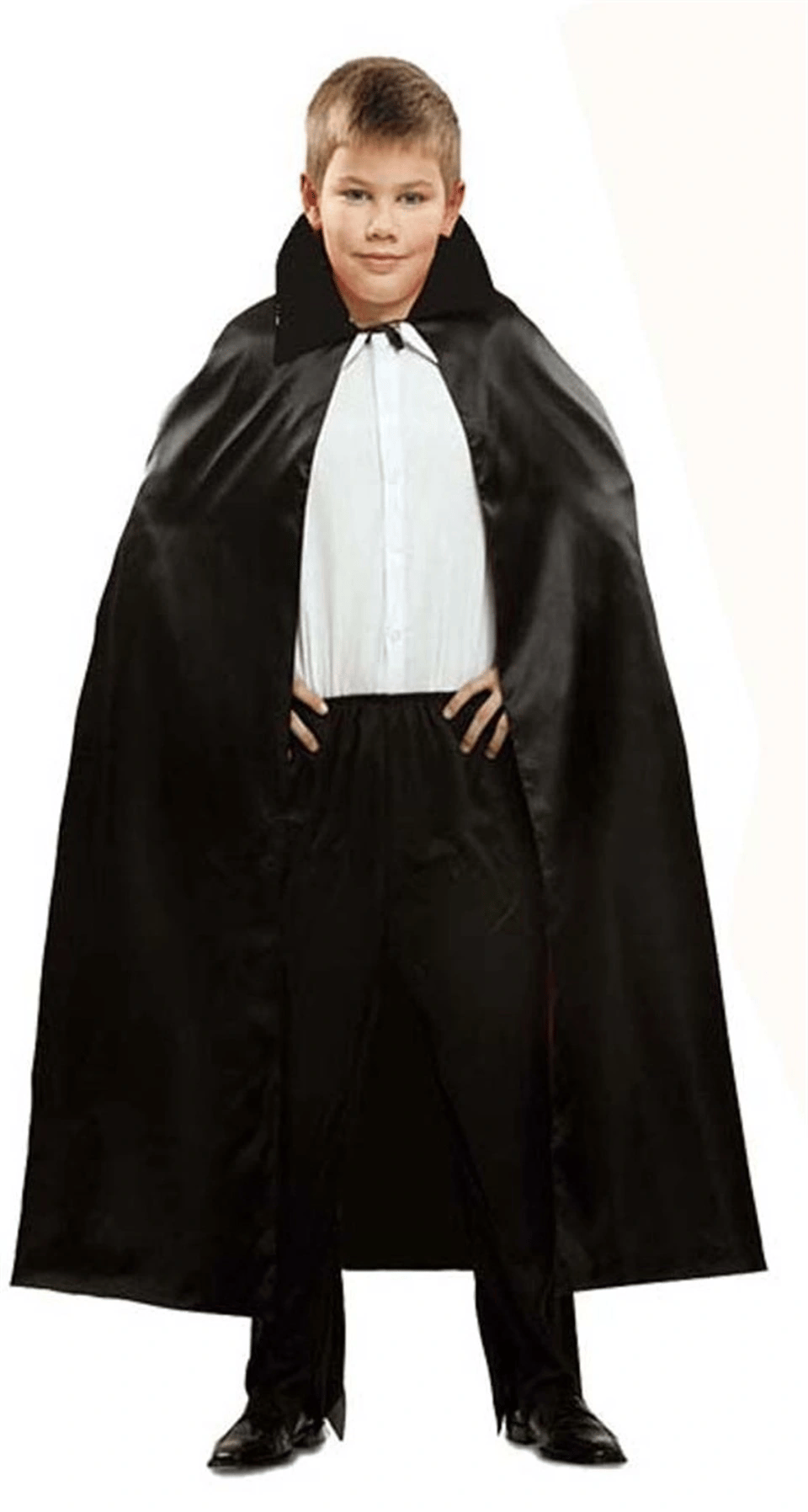 Siyah Renk Yakalı Halloween Pelerini 90 cm