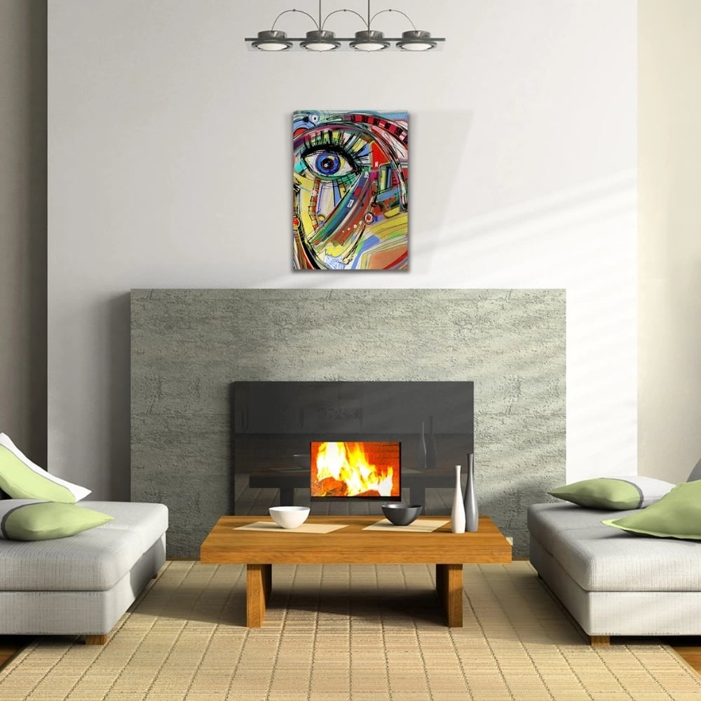 Soyut , Çok Renkli Dekoratif Kanvas Tablo 50 x 70