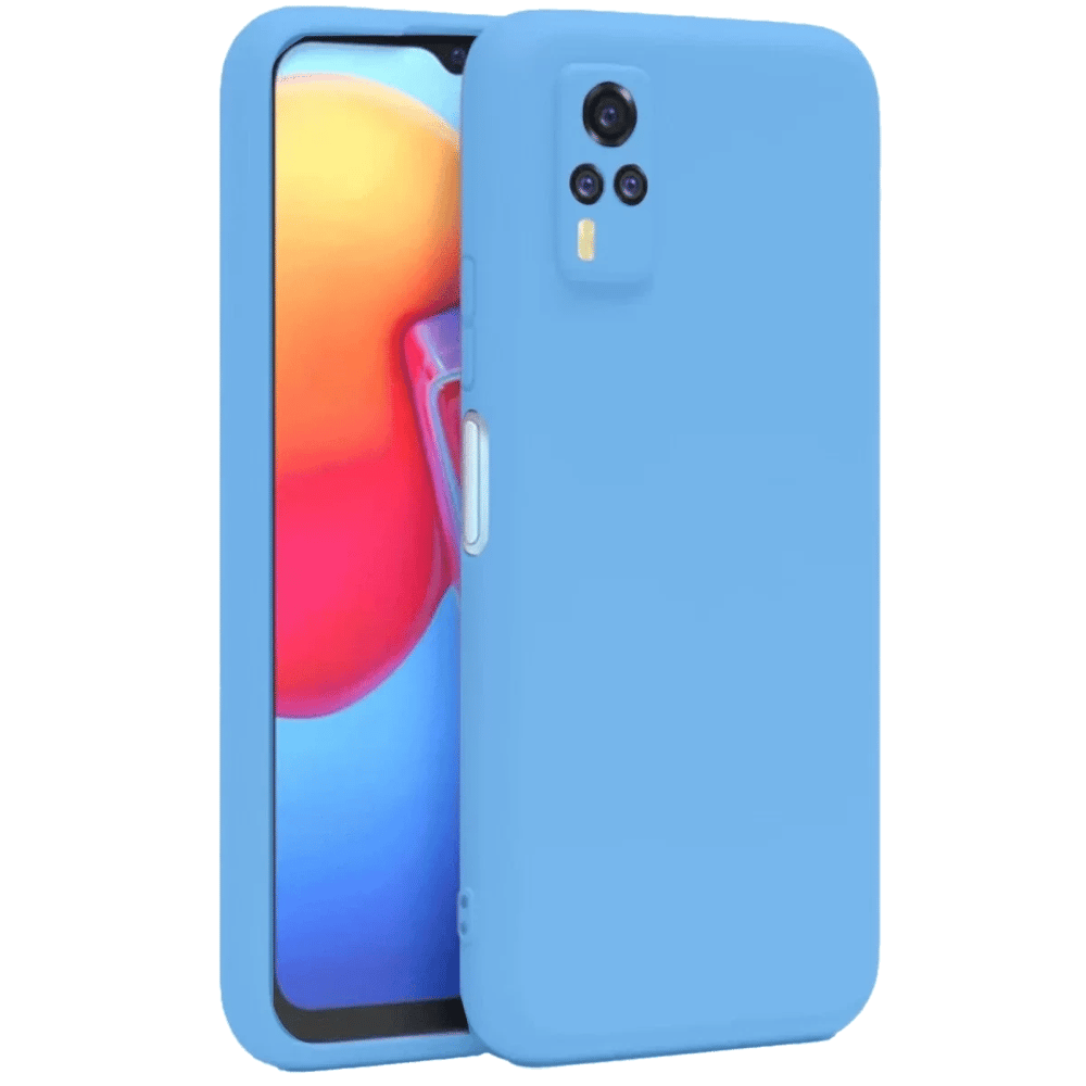 Vivo Y53S Kılıf Nano içi Kadife Silikon - Mavi