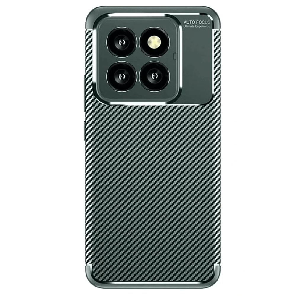 Xiaomi Mi 14T Pro Kılıf Auto Focus Karbon Kapak - Koyu Yeşil
