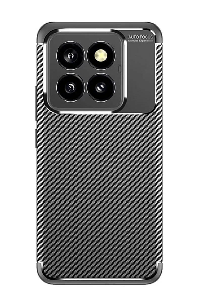 Xiaomi Mi 14T Pro Kılıf Auto Focus Karbon Kapak - Siyah