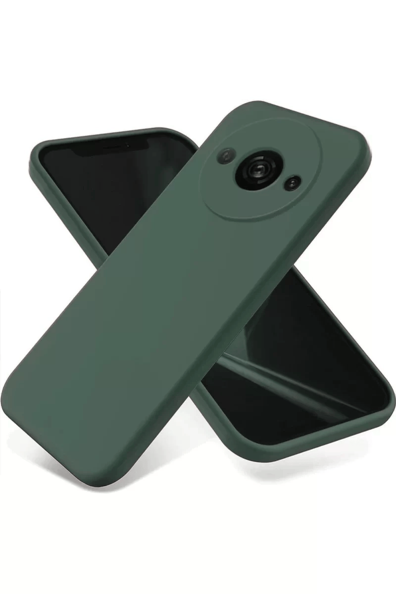 Xiaomi Redmi A3 4G Kılıf First Silikon - Koyu Yeşil