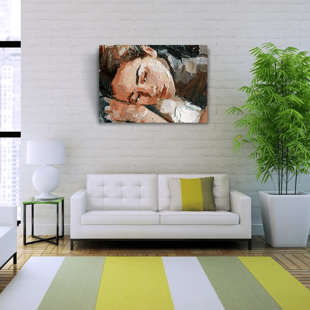 Yağlı Boya Kadın Portresi Kanvas Tablo 50 x 70