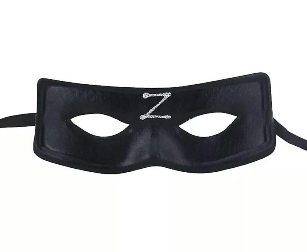 Zorro Maskesi Z Baskılı Lastikli
