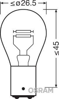 AMPUL 12V 1016 STOP 21/4W YAKIN TIRNAK ÇİFT DUY ŞAŞI TIRNAK