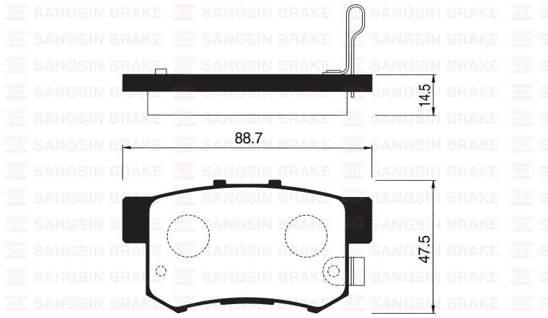 ARKA FREN BALATA HONDA CIVIC 1.6L D16 VTEC VTI 01-05 / 1.4L 1.6L 96-01 / 1.6L R16A2 VTEC SEDAN 06-> / ACCORD 2.0L F20 90-98 / LEGEND 3.2L 91-96 / SUZUKI SX4 1.6L M16A RW416 05->