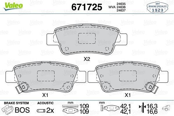 ARKA FREN BALATA HONDA CR-V 2.2L N22A CTDi dizel RE6 06-> / CR-V 2.0L R20 benzinli RE5 otomatik vite s 07-15 / CR-V 1.6L N16A2 RE6 İ-DTEC dizel 4x2 4x4 13->